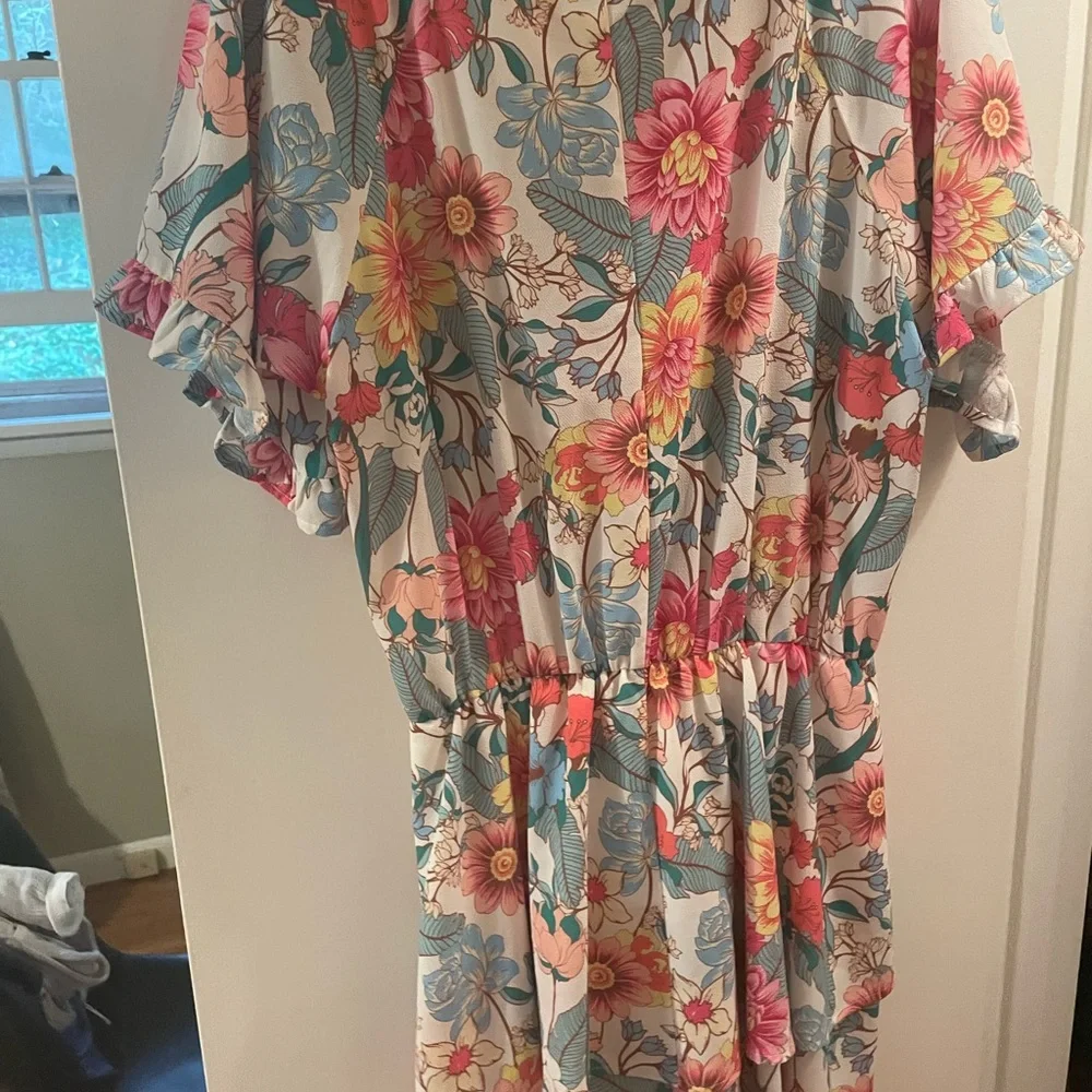 UmGee Floral ruffled mini dress - Picture 2 of 4